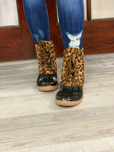 Leopard Duck Boots