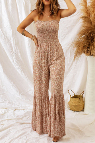 Khaki Floral Jumpsuit